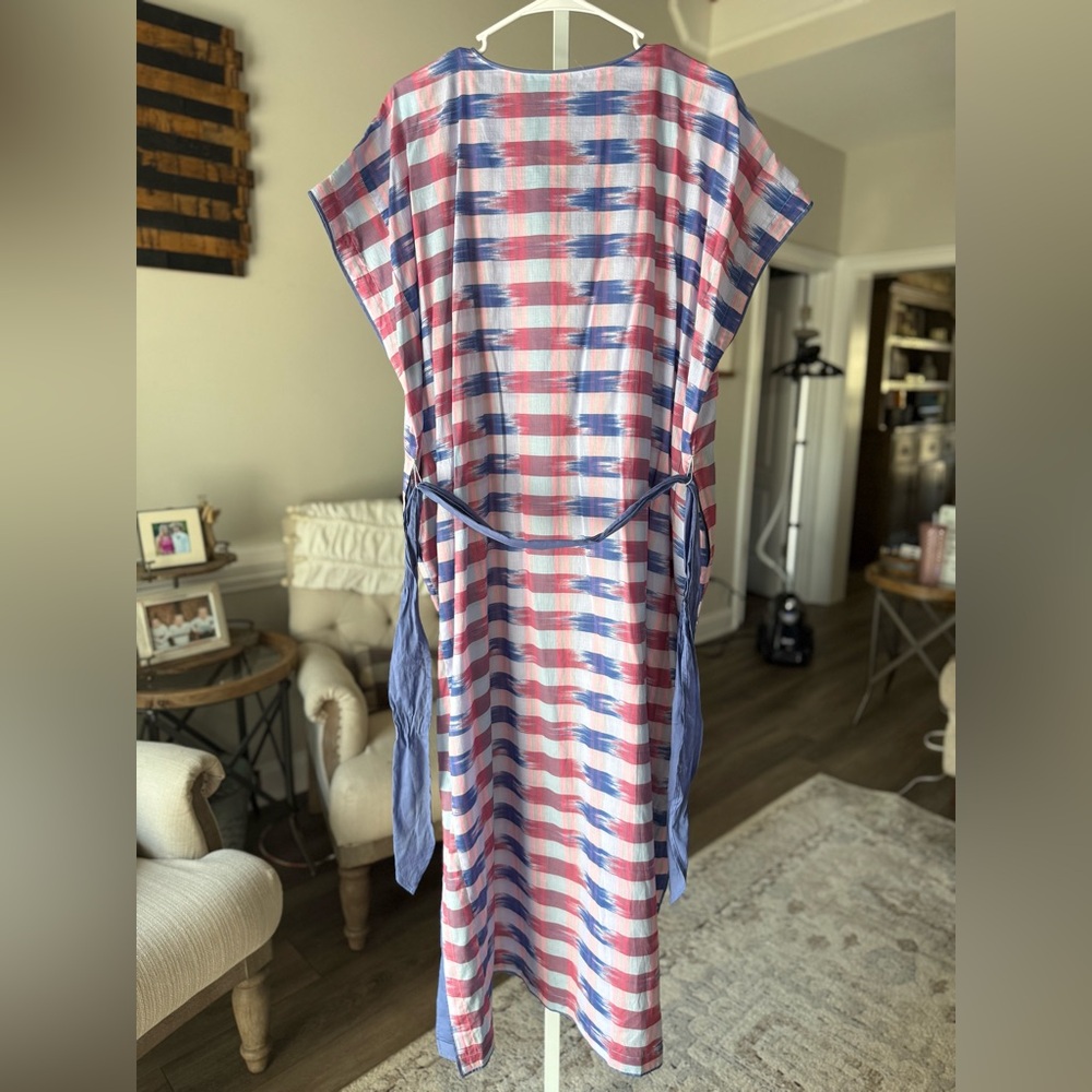 J. Peterman Ikat Print Caftan Dress | Womens Size Medium - Picture 6 of 6